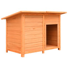 Niche Pour Chiens Bois De Pin Et De Sapin Solide 120X77X86 Cm Jaune