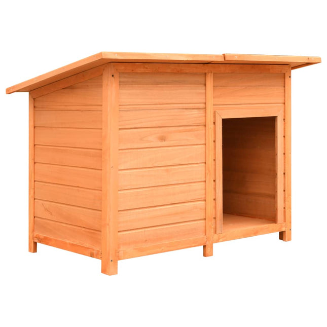 Niche Pour Chiens Bois De Pin Et De Sapin Solide 120X77X86 Cm Jaune