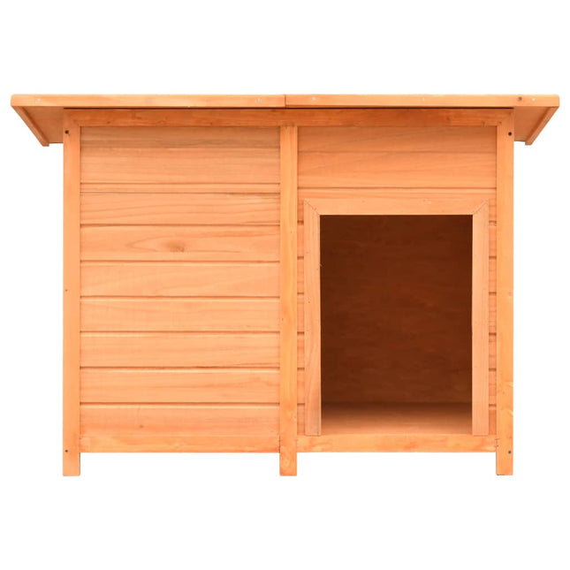 Niche Pour Chiens Bois De Pin Et De Sapin Solide 120X77X86 Cm Jaune