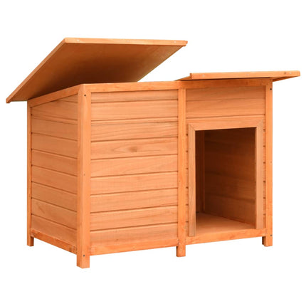Niche Pour Chiens Bois De Pin Et De Sapin Solide 120X77X86 Cm Jaune