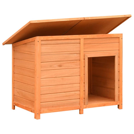 Niche Pour Chiens Bois De Pin Et De Sapin Solide 120X77X86 Cm Jaune