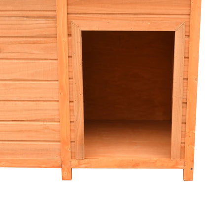 Niche Pour Chiens Bois De Pin Et De Sapin Solide 120X77X86 Cm Jaune