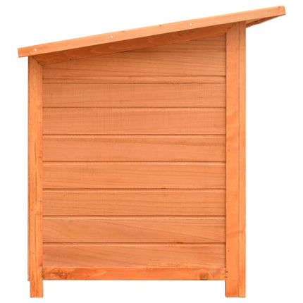 Niche Pour Chiens Bois De Pin Et De Sapin Solide 120X77X86 Cm Jaune