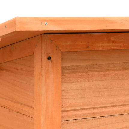 Niche Pour Chiens Bois De Pin Et De Sapin Solide 120X77X86 Cm Jaune