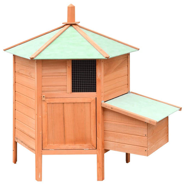 Poulailler Bois De Pin Massif Et Sapin 126X117X125 Cm