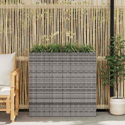 Lits Surélevés De Jardin Avec 4 Pots 2Pcs Résine Tressée