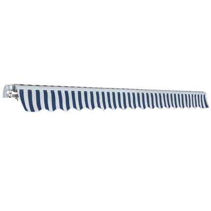 Auvent Pliable Manuel Bleu/Blanc