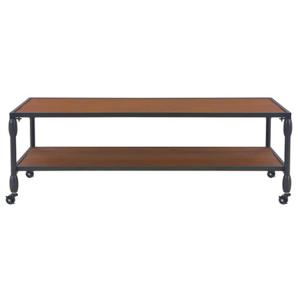 Table Basse Avec Étagère 120X60X40 Cm Bois De Sapin Massif