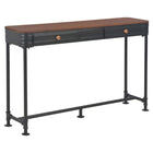 Table Console Avec 2 Tiroirs 120X30X75 Cm Bois De Sapin Massif