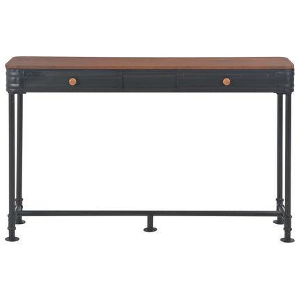 Table Console Avec 2 Tiroirs 120X30X75 Cm Bois De Sapin Massif