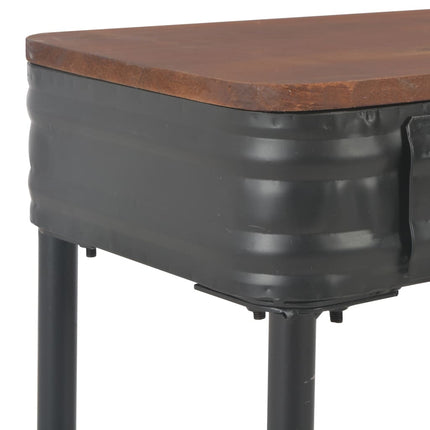 Table Console Avec 2 Tiroirs 120X30X75 Cm Bois De Sapin Massif