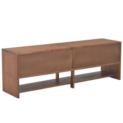 Meuble Tv Avec 4 Tiroirs 120X30X40 Cm Bois Massif De Sapin