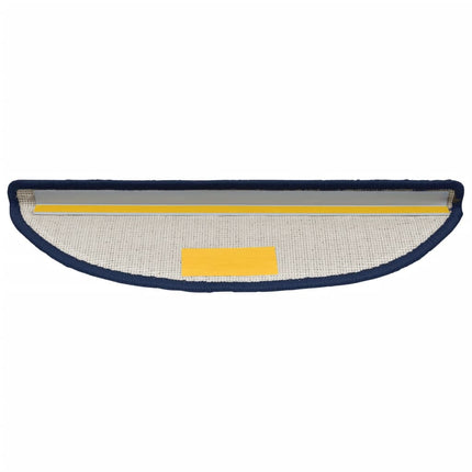 Tapis D'escalier 15 Pièces Demi-Rond Bleu