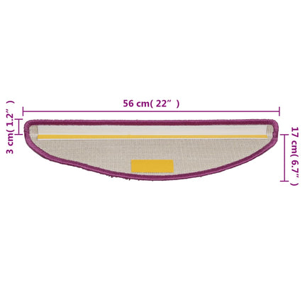 Tapis D'escalier 15 Pcs Violet