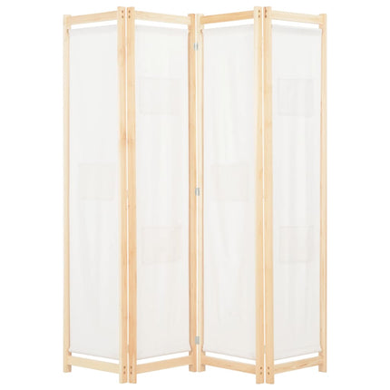 Cloison De Séparation 4 Panneaux 160X170X4 Cm Tissu