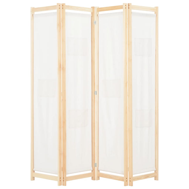 Cloison De Séparation 4 Panneaux 160X170X4 Cm Tissu