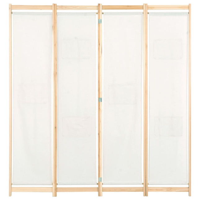 Cloison De Séparation 4 Panneaux 160X170X4 Cm Tissu