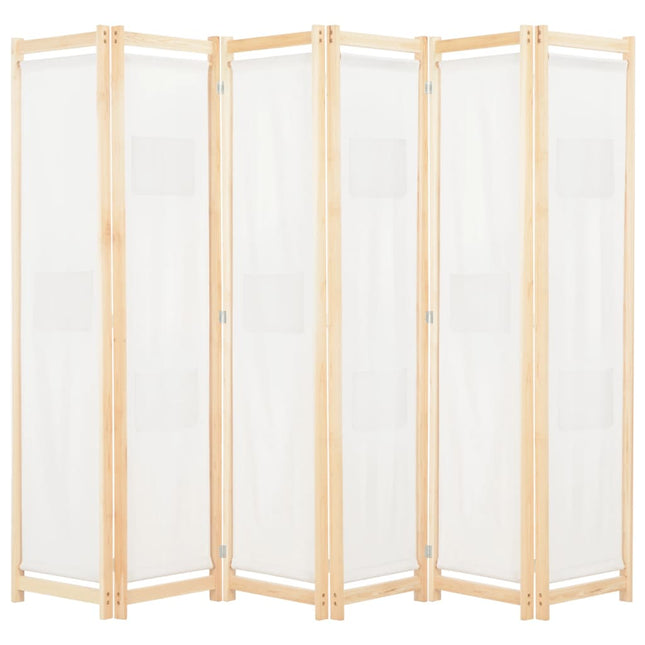 Cloison De Séparation 6 Panneaux 240 X 170 X 4 Cm Tissu