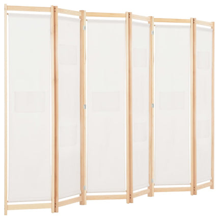 Cloison De Séparation 6 Panneaux 240 X 170 X 4 Cm Tissu