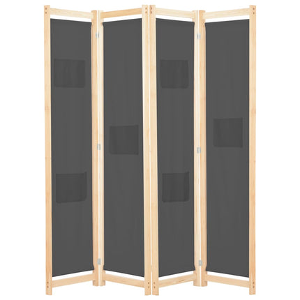 Cloison De Séparation 4 Panneaux 160X170X4 Cm Tissu
