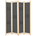 Cloison De Séparation 4 Panneaux 160X170X4 Cm Tissu