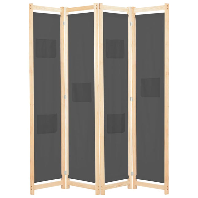 Cloison De Séparation 4 Panneaux 160X170X4 Cm Tissu