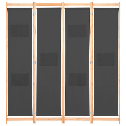 Cloison De Séparation 4 Panneaux 160X170X4 Cm Tissu