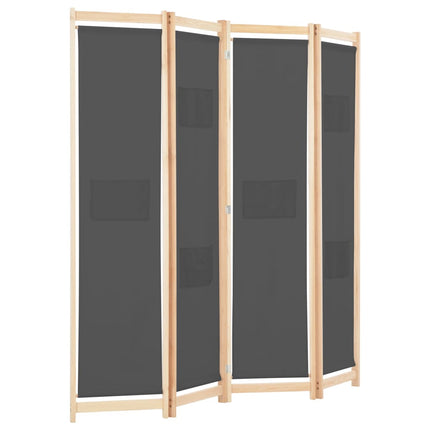 Cloison De Séparation 4 Panneaux 160X170X4 Cm Tissu
