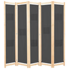 Cloison De Séparation 5 Panneaux 200 X 170 X 4 Cm Tissu