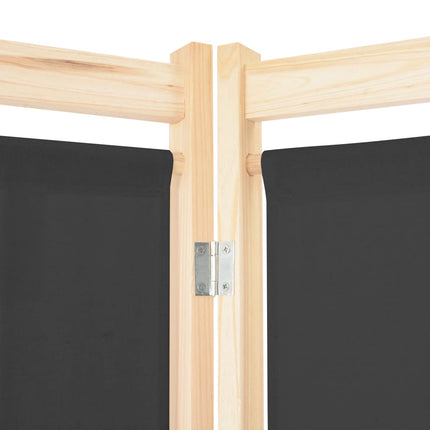 Cloison De Séparation 5 Panneaux 200 X 170 X 4 Cm Tissu