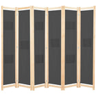 Cloison De Séparation 6 Panneaux 240 X 170 X 4 Cm Tissu