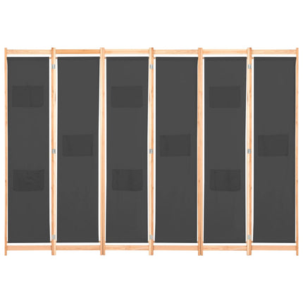 Cloison De Séparation 6 Panneaux 240 X 170 X 4 Cm Tissu