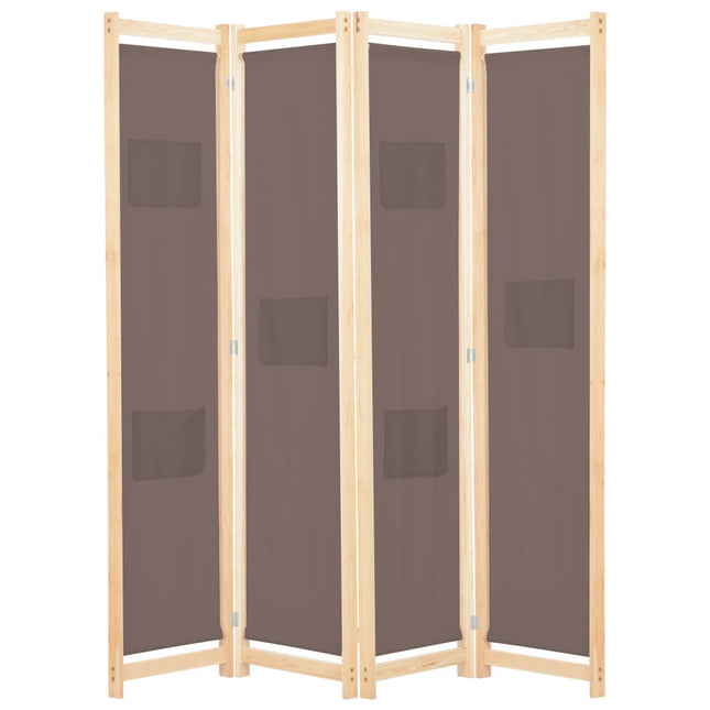 Cloison De Séparation 4 Panneaux 160X170X4 Cm Tissu