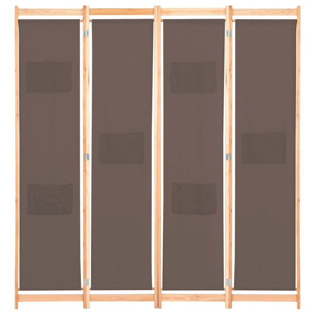 Cloison De Séparation 4 Panneaux 160X170X4 Cm Tissu