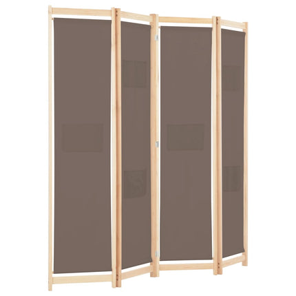 Cloison De Séparation 4 Panneaux 160X170X4 Cm Tissu