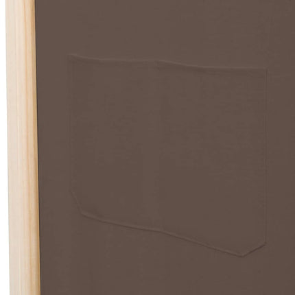 Cloison De Séparation 5 Panneaux 200 X 170 X 4 Cm Tissu