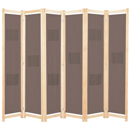 Cloison De Séparation 6 Panneaux 240 X 170 X 4 Cm Tissu