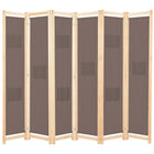 Cloison De Séparation 6 Panneaux 240 X 170 X 4 Cm Tissu