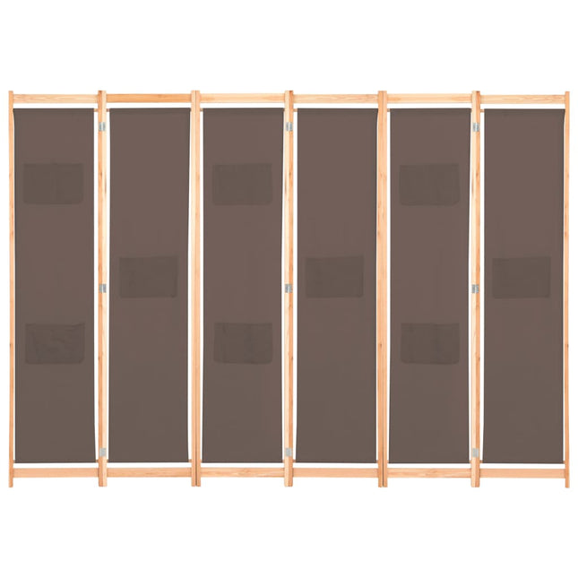 Cloison De Séparation 6 Panneaux 240 X 170 X 4 Cm Tissu