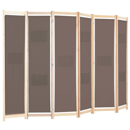 Cloison De Séparation 6 Panneaux 240 X 170 X 4 Cm Tissu