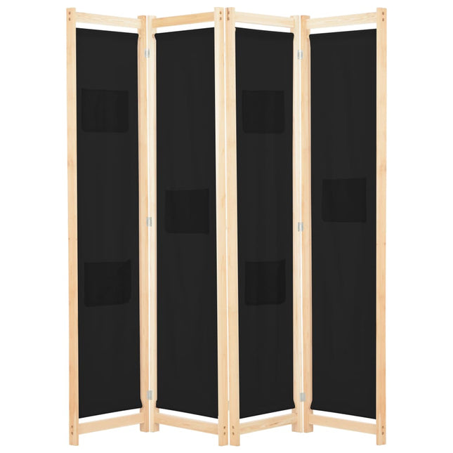 Cloison De Séparation 4 Panneaux 160X170X4 Cm Tissu