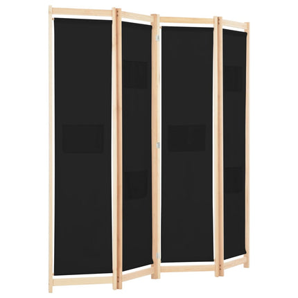 Cloison De Séparation 4 Panneaux 160X170X4 Cm Tissu