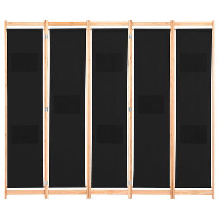 Cloison De Séparation 5 Panneaux 200 X 170 X 4 Cm Tissu