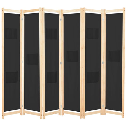 Cloison De Séparation 6 Panneaux 240 X 170 X 4 Cm Tissu