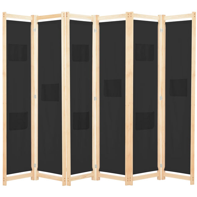 Cloison De Séparation 6 Panneaux 240 X 170 X 4 Cm Tissu