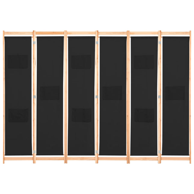Cloison De Séparation 6 Panneaux 240 X 170 X 4 Cm Tissu