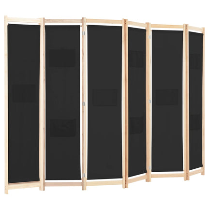 Cloison De Séparation 6 Panneaux 240 X 170 X 4 Cm Tissu