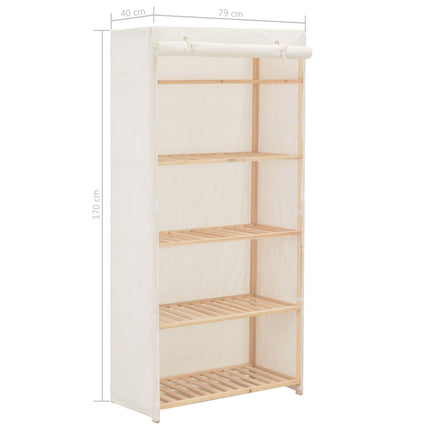 Garde-Robe Tissu Blanc