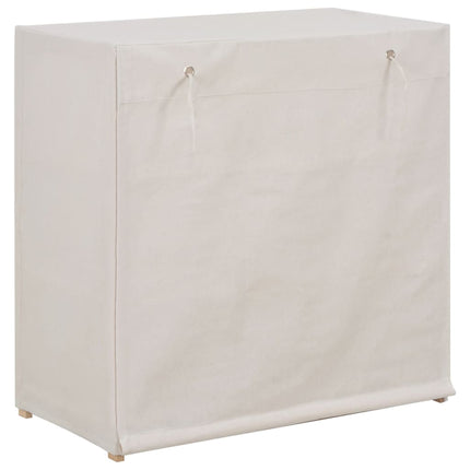 Armoire À Chaussures Avec Housse 79X40X80 Cm Tissu Blanc