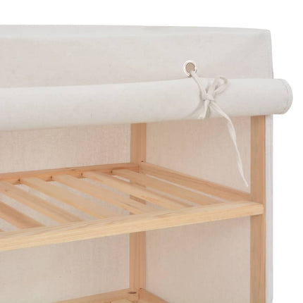 Armoire À Chaussures Avec Housse 79X40X80 Cm Tissu Blanc